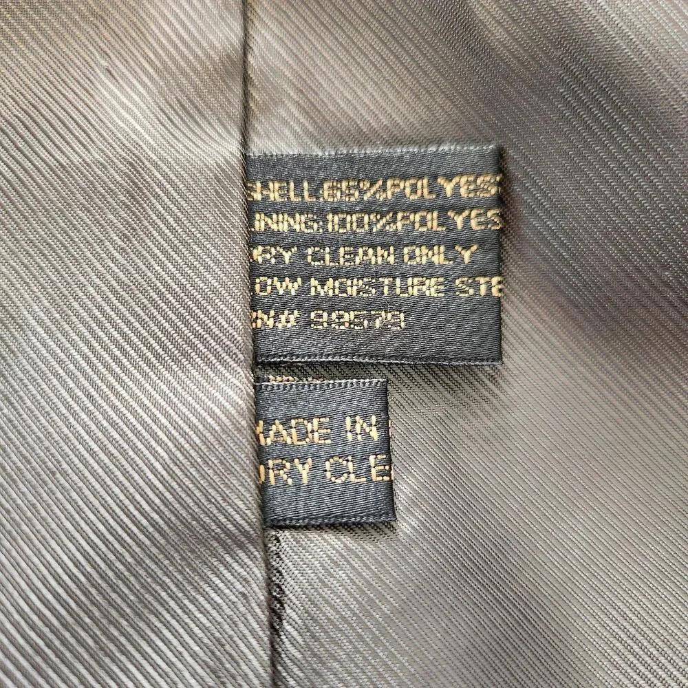 Caravelli Men's Super 150s Dark Gray Pinstripe 2 Pc Suit Jacket 40L Pants 40x32